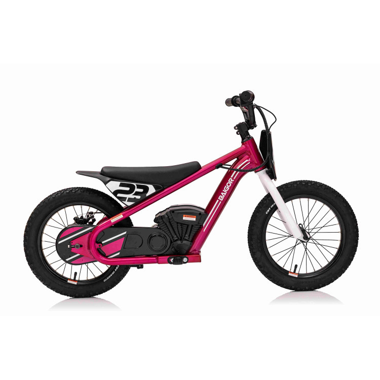 Girls 16 Inch Pink Off Road 24v Battery Phat-Boy Tyre Balance Bike