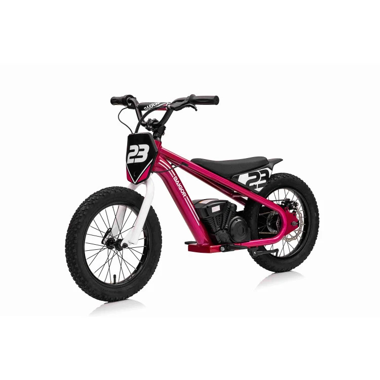 Girls 16 Inch Pink Off Road 24v Battery Phat-Boy Tyre Balance Bike - Image 4