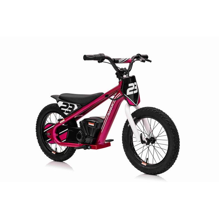 Girls 16 Inch Pink Off Road 24v Battery Phat-Boy Tyre Balance Bike - Image 6