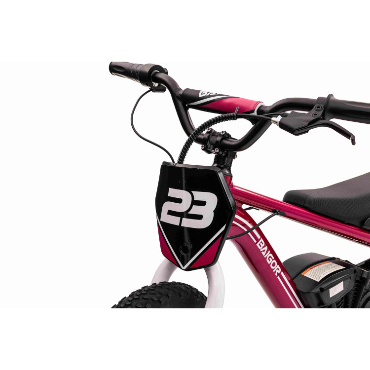 Girls 16 Inch Pink Off Road 24v Battery Phat-Boy Tyre Balance Bike - Image 5