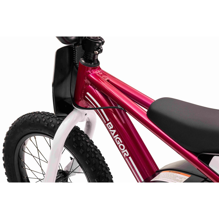 Girls 16 Inch Pink Off Road 24v Battery Phat-Boy Tyre Balance Bike - Image 3