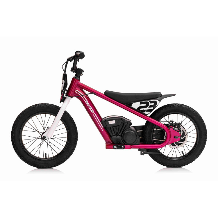 Girls 16 Inch Pink Off Road 24v Battery Phat-Boy Tyre Balance Bike - Image 2
